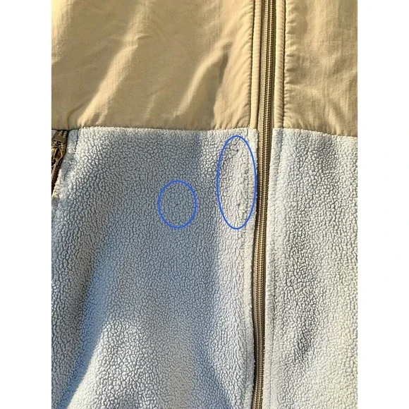 The North Face Youth Junior Fleece Jacket Light Blue Gray Fuzzy Full Zip XL - Picture 2 of 9